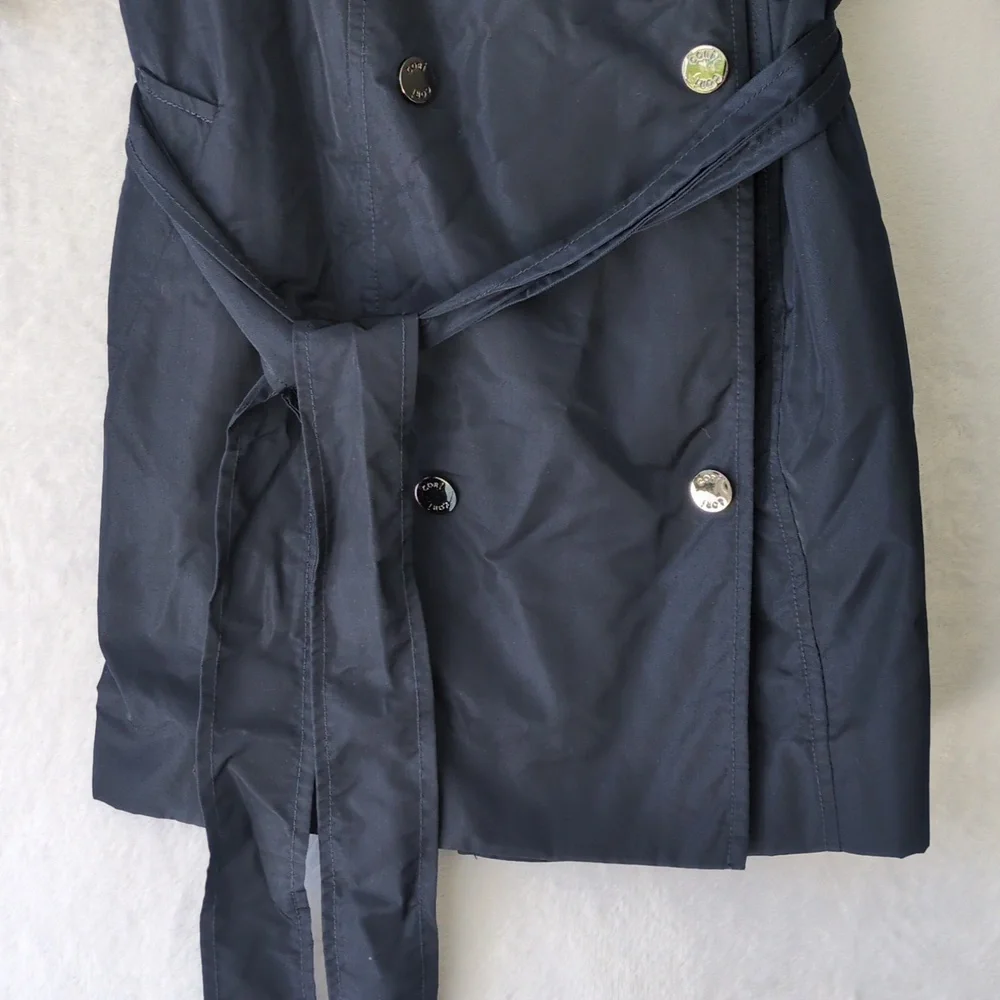 Cori Collection‎ Women's Contemporary Navy Short Trench Coat Size 8